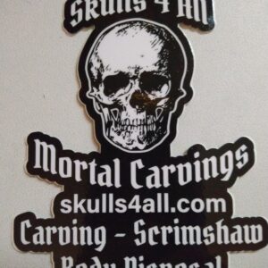 Skulls 4 All Mortal Carving Sticker