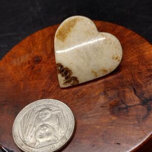 Human Skull Heart with Lambdoid Suture Hatpin